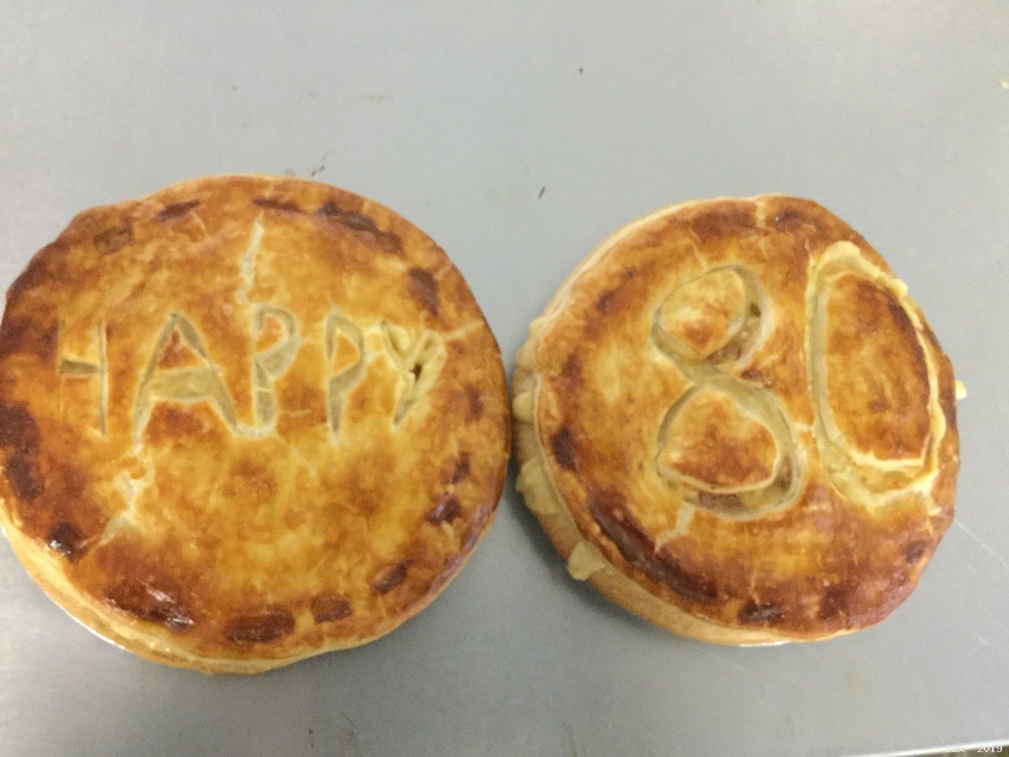 <strong>80th Birthday Pies</strong>